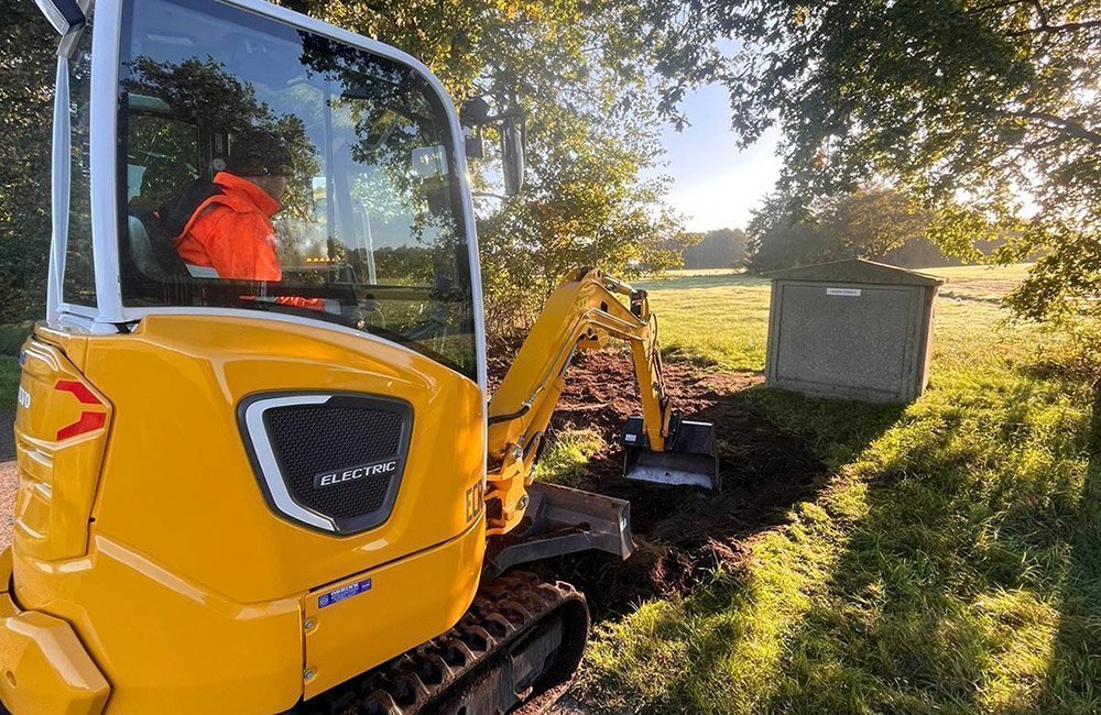 Graafmachine emissievrij Hiddink Grondwerken