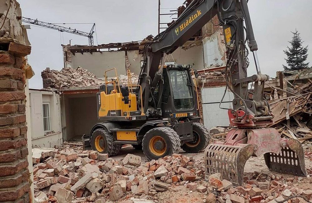 16 tons mobiele kraan met sorteergrijper